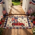 thumbnail image 1 of EGNMCR Flag Door Mat Patriotic Welcome Doormat Non Entryway Floor Rug For Independence Day President's Day Home Indoor Outdoor Decor Polyester Doormat, 1 of 6