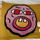 LAKEA Handmade Tufted Carpet Cherry Bomb Rug Pink Room Decor Kawaii Rug ...