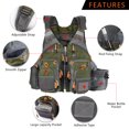 thumbnail image 3 of Baggra Fishing Life Jacket Outdoor Breathable Padded 209lb Bearing Capacity Swimming Sailing Waistcoat Utility Vest Floatation Device for Safe Water Activities, 3 of 7