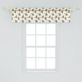 thumbnail image 2 of Ambesonne Honey Bee Window Valance, Hand Drawn Flowers Bees, 42" x 12", Peach Dark Brown, 2 of 3