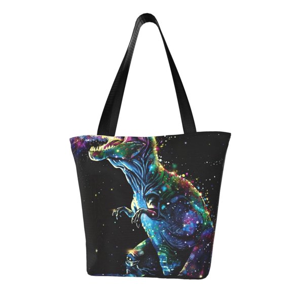 Sikiie colorful flames dinosaur Shoulder Bag Casual Hobo Crossbody Tote Bag for Women and Men Large Purse Messenger Bag Travel Work
