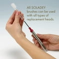 thumbnail image 3 of Soladey Ionic Toothbrush Replacement Brush Heads Refill 4 Count -3 Row Honeycomb Point Bristle Binchotan Charcoal and Silver Ions JAPAN - Shiken, 3 of 5