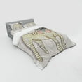 thumbnail image 3 of Ambesonne Pug Bedding Set 3 Pcs, Hipster Dog Nerdy Glasses, Twin XL, Pale Yellow Pale Pink, 3 of 3