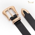 thumbnail image 5 of JASGOOD Women Leather Belts Western Cowgirls Belt with Gold Buckle, 5 of 8