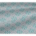 thumbnail image 5 of oneOone Viscose Jersey Teal Blue Fabric Dot|Heart & Shapes Geometric Fabric For Sewing Printed Craft Fabric By The Yard 60 Inch Wide, 5 of 5