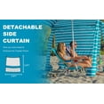 thumbnail image 3 of AMMSUN Beach Cabana Sidewall Privacy Sunwall for AMMSUN 6.2'x6.2' Cabana Easy Set up,Turquoise, 3 of 6