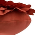 thumbnail image 3 of JWH 3D Handmade Round Decorative Suede Flower Throw Pillow Cover with Insert Small Circular Soft Pillows in Orange Red 14inch, 3 of 7