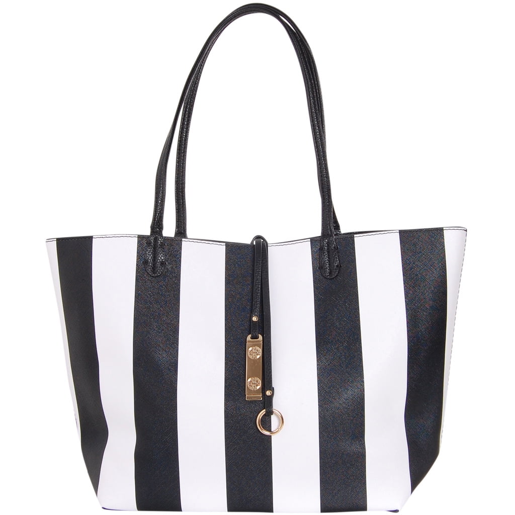 reversible vegan leather tote bag