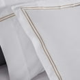 thumbnail image 5 of Superior Spring Blooms Embroidered Cotton Duvet Cover Set, Full/Queen, White/Taupe, 5 of 9