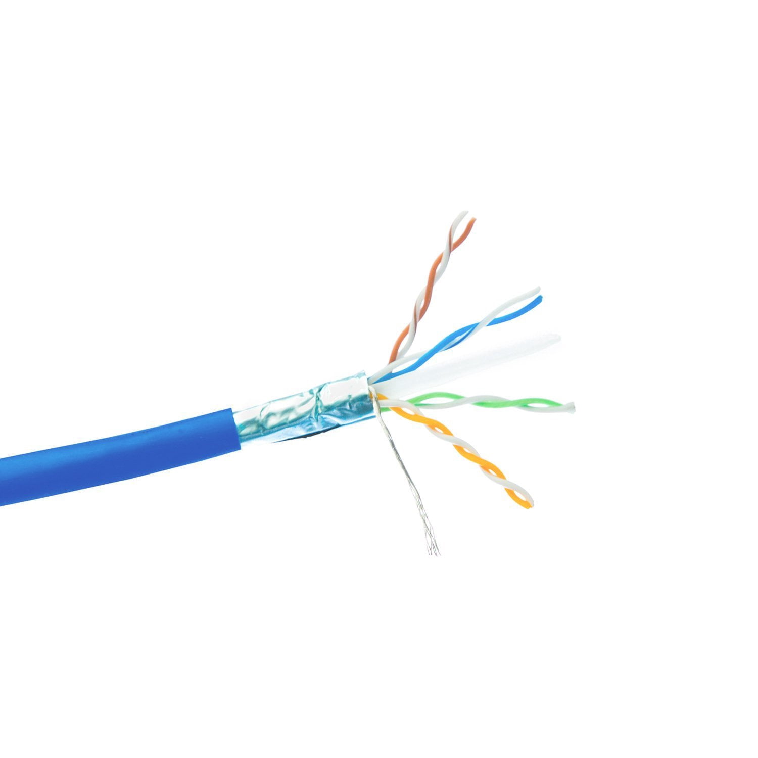 J-Tech Digital &reg; 150 Ft 23AWG Cat 6 Shielded (STP) Ethernet Patch Cable 100% Pure Copper High Performance Customized for Video and Audio Transfer(150ftCAT6)