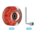 thumbnail image 3 of Uxcell 32 x 58mm Roller Skate Wheels with Bearings Light Up Wheel Quad Skate Replacement, Red Light 8 Pack, 3 of 7