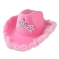thumbnail image 1 of Fashion Cute Western Cowboy Style Hat Feather Decoration Rhinestone Cap Holiday Party Performance Headwear Accessory Feather, 1 of 8