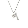 thumbnail image 2 of Delight Jewelry Silvertone Disc 1/2'' - Symbol - Ampersand - & - Silvertone Forever Bar Charm Necklace, 23", 2 of 4