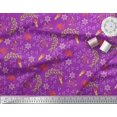thumbnail image 2 of Soimoi Poly Georgette Fabric Leaves,Berries & Triangle Geometric Print Fabric by the Yard 52 Inch Wide, 2 of 3