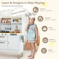 thumbnail image 6 of LINLUX Pretend Kids Play Kitchen, Toy Kitchen Playset For Toddler, Wood Kitchen Sets Baby, White, 6 of 10