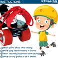 thumbnail image 5 of Strauss Patins à Roulettes Ténacité / Patins à Roulettes pour Enfants / Pointure de Chaussure Ajustable / Chaussure de Patinage à 4 Roues pour Garçons et Filles / Idéal pour le Patinage Intérieur et Extérieur / Groupe d'Âge 4-6 Ans, (Noir), 5 of 5