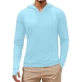 thumbnail image 5 of UAMVSH Men's Lightweight Hoodie Quick Dry Sun Protection Full Zip Jacket Outdoor Long Sleeve UV Shirts with Pockets and Thumbholes, 5 of 6