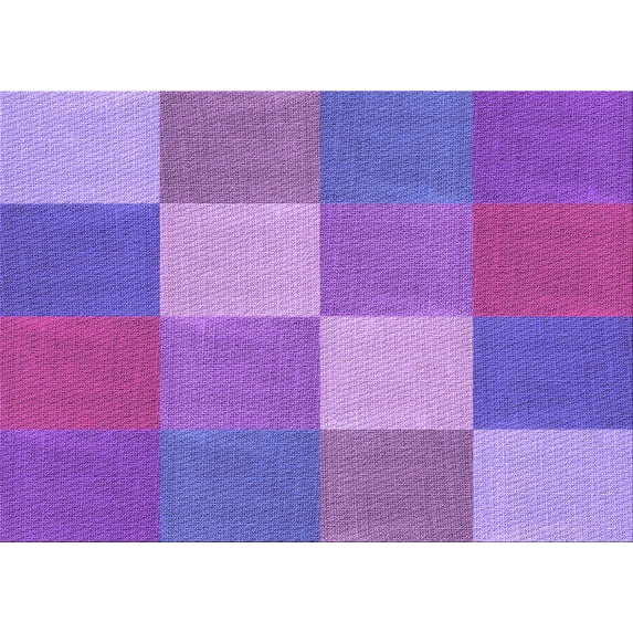 Ahgly Company Machine Washable Indoor Rectangle Transitional Heliotrope Purple Area Rugs, 2' x 5'