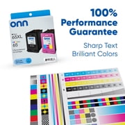 onn HP 65XL/65 High Yield Black & Tri-Color, 2 Pack Ink Cartridge (Remanufactured)