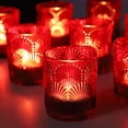 thumbnail image 1 of Juego de 12 hojas de ginkgo Woho Red con portavelas Votive, 1 of 9