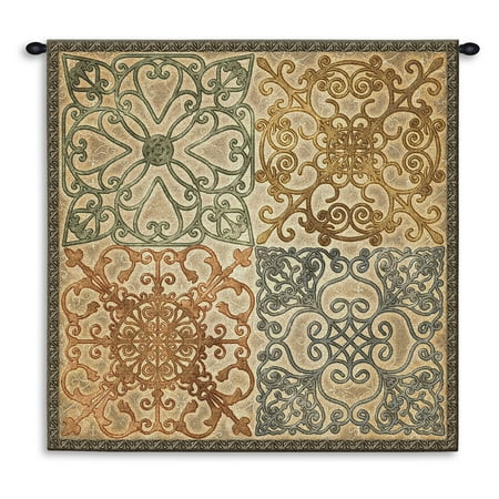 Wrought Iron Wall Hanging - Wrought Iron Elegance Small Wall Tapestry
