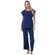 thumbnail image 4 of Conjunto Maternidad Cómodo Ropa Embarazo Set Blusa Y Pantalon Casual Suave Color Azul Marino, 4 of 5