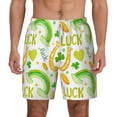 thumbnail image 2 of Goofa St Patrick's Day1 Printed Men's Swim Trunks Board Shorts Quick Dry Mens Swimming Trunks with Compression Liner,Breathable Fit Hawaii Beach Shorts-Small, 2 of 9