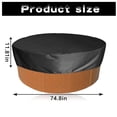 thumbnail image 4 of jinwen 6.23ft Above Ground Pool Cover Dustproof Protection Garden Above Ground Solid black, 4 of 9