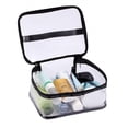 thumbnail image 3 of Portable Clear Makeup Bag Zipper Waterproof Transparent Travel Storage Pouch Cosmetic Toiletry Bag With Handle, 3 of 8