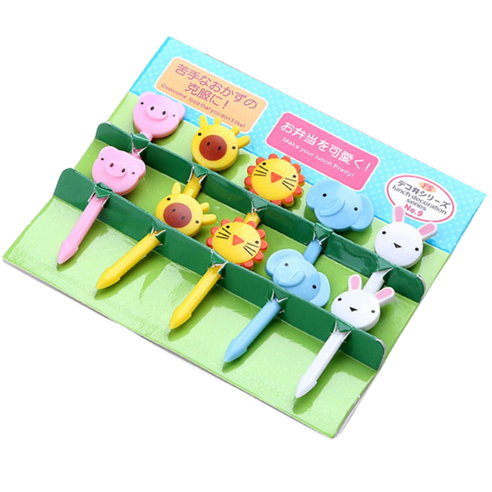 Small Fruit Cake Forks Small Animals Forks Easy to Clean for Cake Dessert  Homemade Foods E 10pcs 