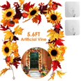 thumbnail image 2 of Maple Leaves Fall Garland 5.6ft/Strand Fall Garland Colorful Autumn Decoration For Home Wedding Party Thanksgiving, 2 of 4
