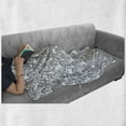 thumbnail image 6 of Exotic Soft Flannel Fleece Throw Blanket, Sketchy Drawing of Tropical Monstera Leaves Botanical Illustration, Cozy Plush for Indoor and Outdoor Use, 50" x 70", Dark Slate Blue White, by Ambesonne, 6 of 6