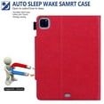 thumbnail image 3 of Dteck Smart Case for Apple iPad Air 4th Generation 10.9" (2020),Magnetic PU Leather Card Holder Wallet Folio iPad Pro 11" 2020/2018 Case Kickstand Automatic wake/sleep Cover,Red, 3 of 5