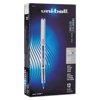 uni-ball® Vision™ Rollerball Pens, Fine Point, 0.7 mm, Gray Barrel, Blue Ink, Pack Of 12