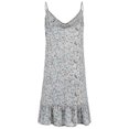 thumbnail image 4 of Femmes V Cou Fronceur Imprimé Floral Plissée Ourlet Mini-Robe, 4 of 4