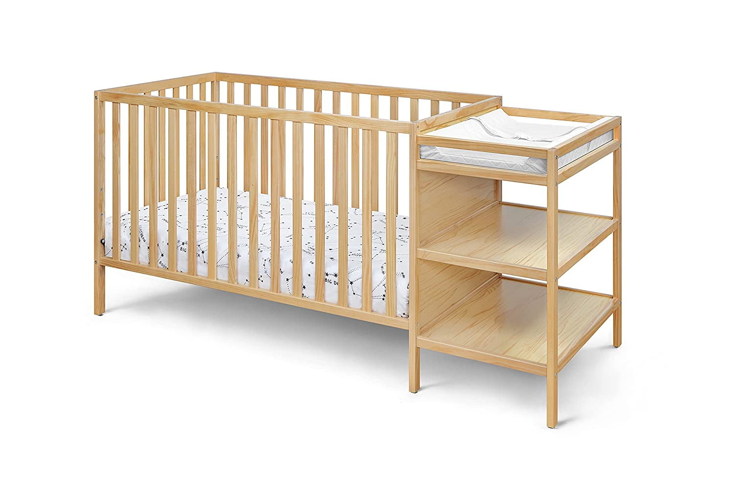 Suite Bebe Palmer 3-in-1 Convertible Crib & Changer Combo in  Natural