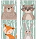 thumbnail image 4 of Oso zorro conejo pintura al óleo dibujos animados animales del bosque sin marco lienzo arte HD impreso carteles al óleo imágenes de dibujo Eigraketly JJ17289-01, 4 of 6