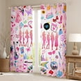 thumbnail image 2 of Manfei 2-Pack Blackout Curtains with Chic Disco Ball and Music Guitar Halloween Ghost 42x84, 2 of 6