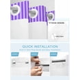 thumbnail image 5 of No Hook Cloth Fabric Shower Curtain with Snap in Liner, Blue Purple Waterproof Shower Curtains Set with See Through Top Window, Geometric Vertical Striped Solid Rainbow Bath Curtains Shower 36"x72", 5 of 6