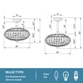 thumbnail image 4 of Costway Ceiling Fan with Light, Enclosed Ceiling Fan w/ 5 Blades & Remote Control Black, 4 of 10