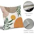 thumbnail image 4 of Boho Pillow Covers 18x18 Set of 2 Bohemia Sunset Leaves Farmhouse Decorative Throw Modern Abstract Geometric Outdoor Pillowcases Cotton Linen Cushion For Couch Bed Sofa Chair, 4 of 6