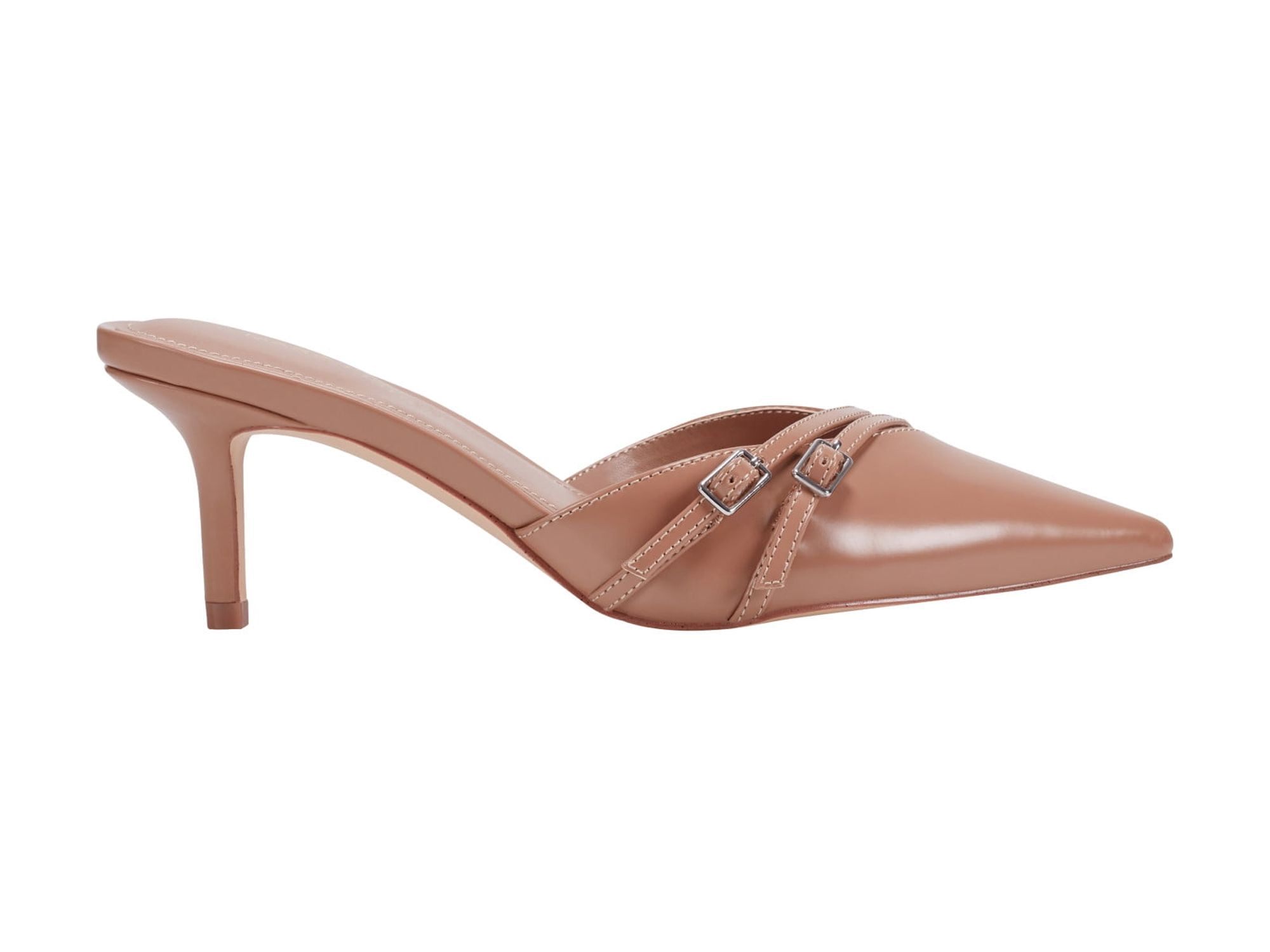 Marc Fisher Women's Amilia Pointed Toe Buckle Mule Dress Heel