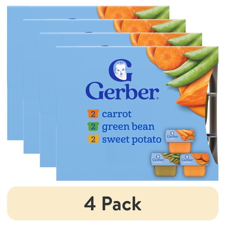 Gerber My 1st Veggies Starter Kit, Baby Food Puree, 2 oz Tubs, Variety (6 Pack)