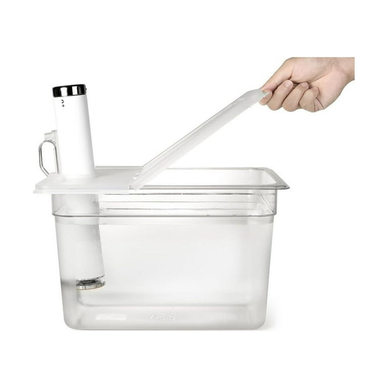 GnHoCh Sous Vide Container 12 Quart with Hinge Lid and Sous Vide Rack  Compatible with Breville Joule 