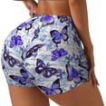 thumbnail image 2 of Kdxio Butterflies Print Workout Shorts for Women Seamless Soft Smooth Gym Yoga Scrunch Active Shorts, 2 of 9