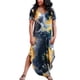 thumbnail image 1 of Vestido Largo Con Cuello En V, Elegante Dobladillo Cruzado, Vestido Teñido Con Estampado De Moda, Informal Para Citas, Compras Para El Trabajo De La Vida Diaria ANGGREK Otros, 1 of 6