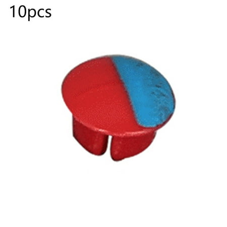 

Fule 10Pcs Hot And Cold Water Sign Plastic Indicate for Kitchen Bathroom Mixer Tap Suitable for Diameter of 0.28in Red and Blue Style