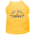 thumbnail image 1 of Not Today Satan Screen Print Dog Shirt Yellow Xs (8), 1 of 1