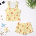 thumbnail image 6 of Psesaysky Peach Print Girls Tankini Swimsuit 2 Piece Bathing Suits for Girls Round Neck Swim Tank Top and Drawstring Bottoms for 6-15Y, 6 of 7