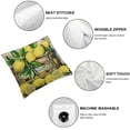thumbnail image 4 of Awypu Spring Summer Magnolia Lemon Pillow Cover Set of 2,Golden Yellow White Stripe Floral Throw Pillow Cover Farmhouse Lemon Slice Juice Decor for Home Outdoor Sofa Couch White, 4 of 6